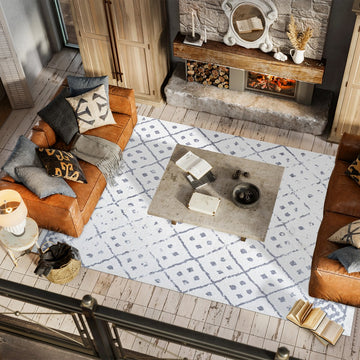 Juba Moroccan Geometric Diamond Area Rug